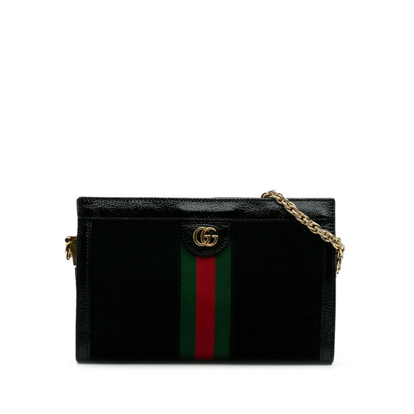 Pre-Loved Gucci Small Suede Ophidia Chain Crossbody - Picture 1 of 10